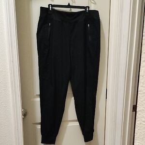 Purple Label Black Jogger Scrub Pants